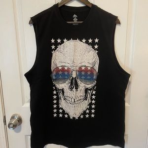 Patriotic Skull Men’s Sleeveless graphic
